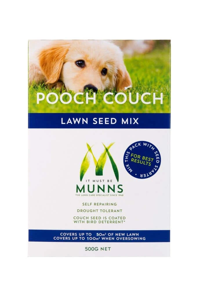 Munns Pooch Couch Lawn Seed 500g 3 Munns Pooch Couch Lawn Seed 500g