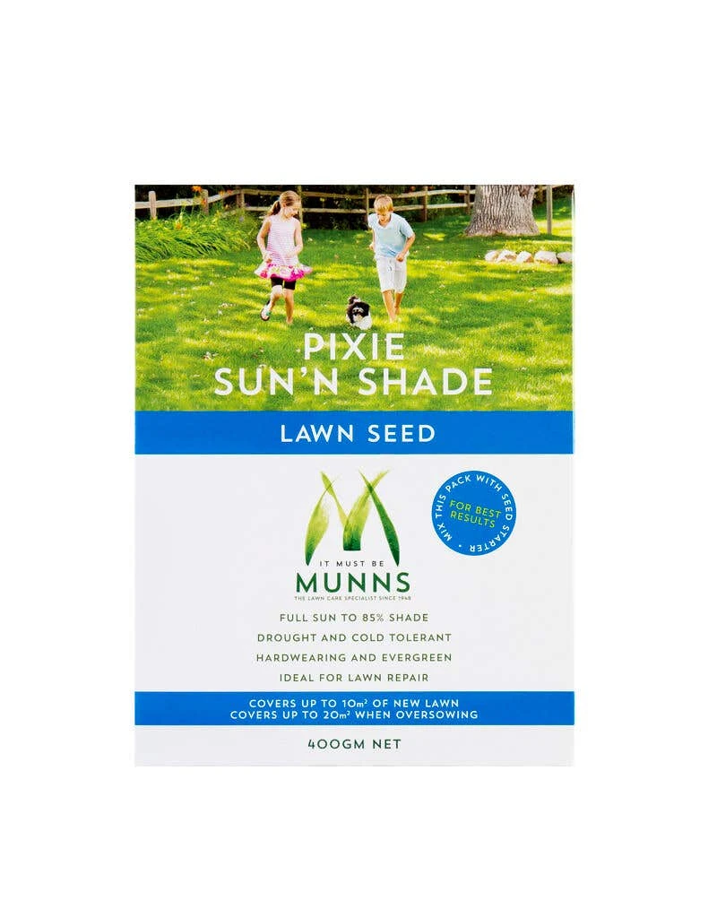 Munns Pixie Sun & Shade Lawn Seed 400g 3 Munns Pixie Sun & Shade Lawn Seed 400g