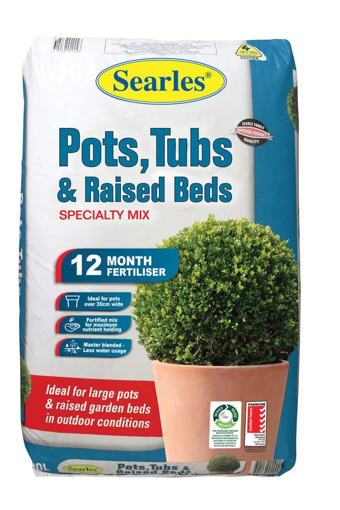 Searles Pots Tubs & Raised Beds Premium Specialty Mix 30L 3 Searles Pots Tubs & Raised Beds Premium Specialty Mix 30L