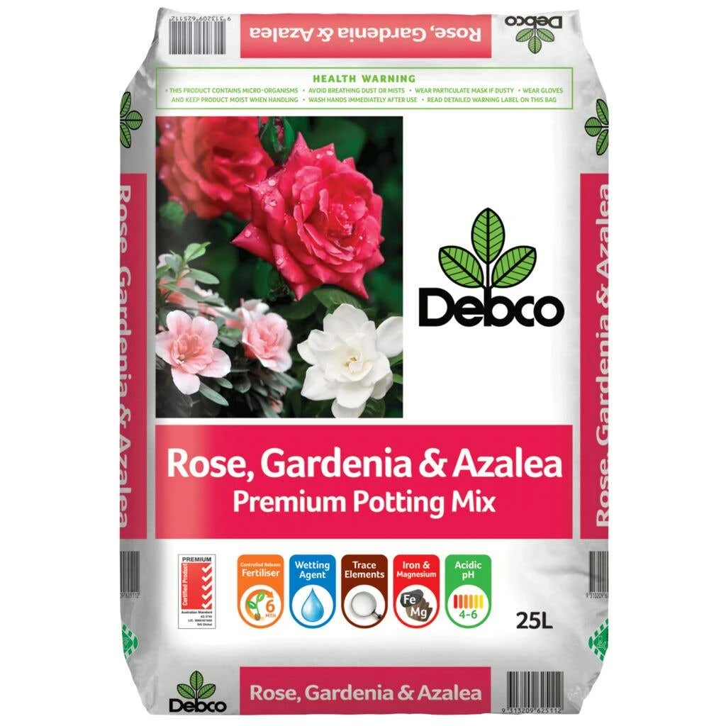 Debco Rose, Gardenia & Azalea Premium Potting Mix 25L 3 Debco Rose, Gardenia & Azalea Premium Potting Mix 25L