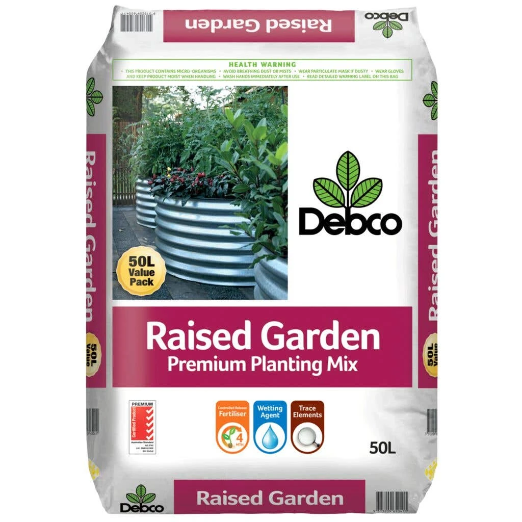 Debco Raised Garden Premium Planting Mix 50L 3 Debco Raised Garden Premium Planting Mix 50L