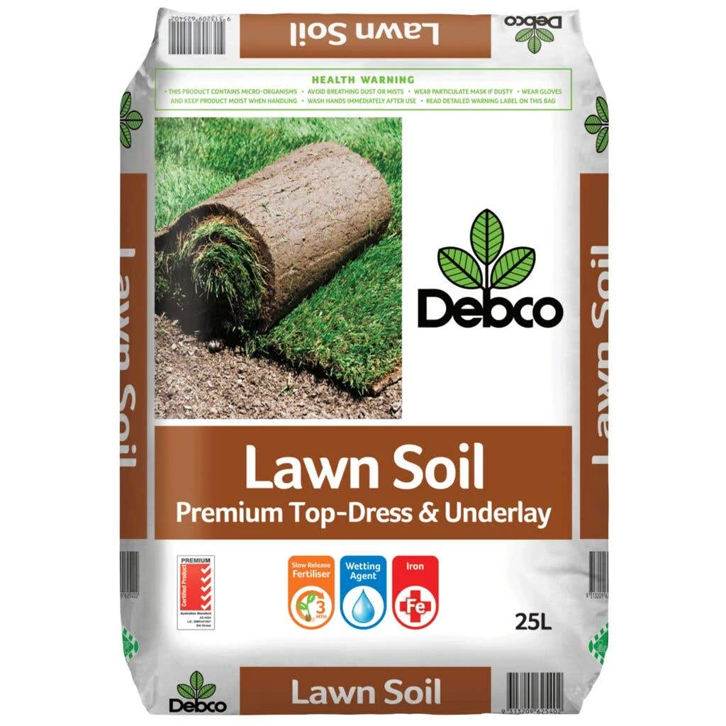 Debco Premium Lawn Soil & Top-Dress 25L 3 Debco Premium Lawn Soil & Top-Dress 25L