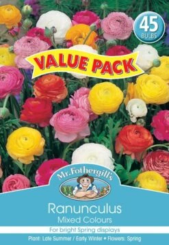 Mr Fothergill's Bulbs Ranunculus Mixed 45 Bulbs