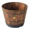 Wooden Barrel Planter Burnt Oak Finish 2 Wooden Barrel Planter Burnt Oak Finish -Plant Care Shop 5278783 0 1