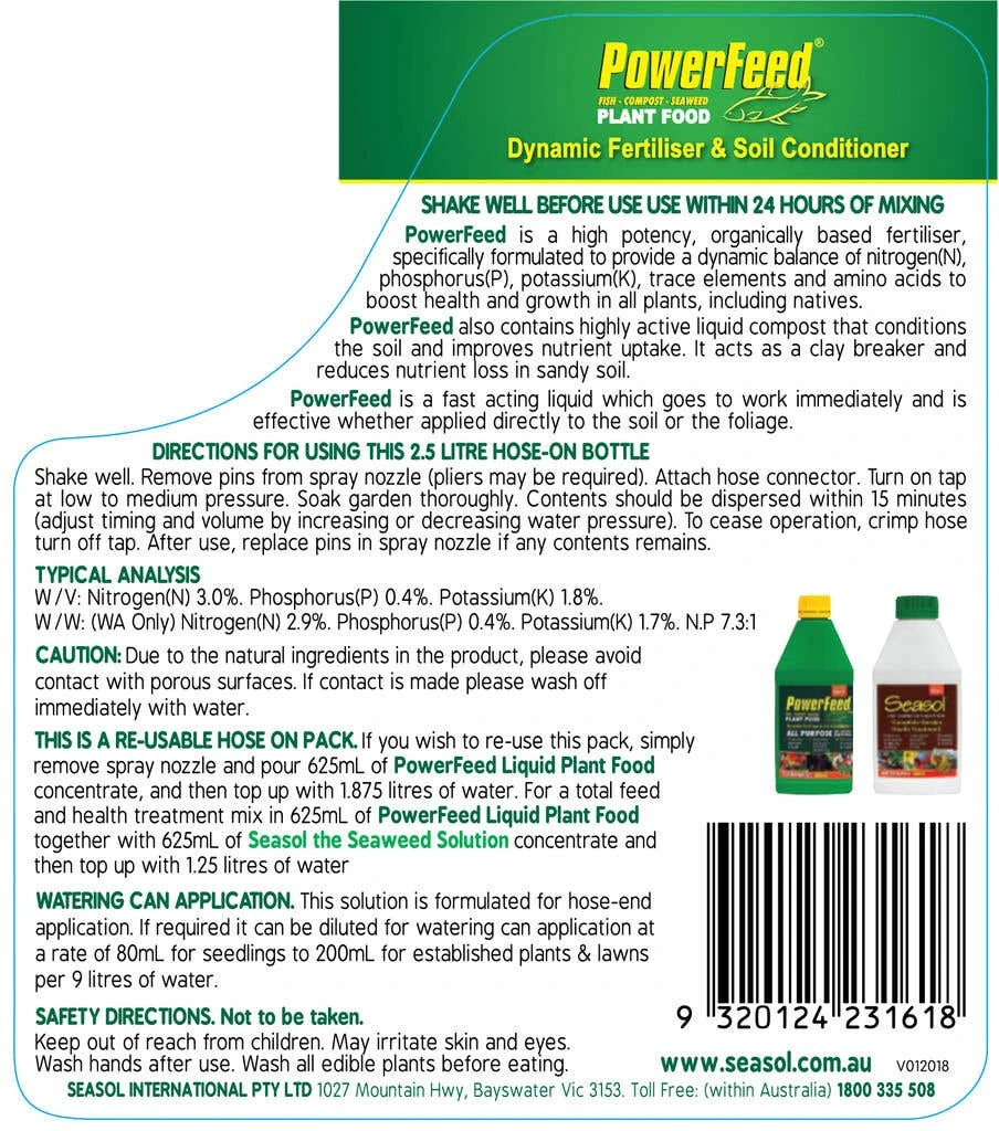 PowerFeed Hose On Fertiliser 2.5L 4 PowerFeed Hose On Fertiliser 2.5L - Image 2