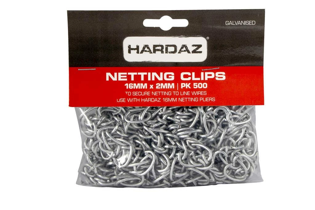 Trio Hardaz Netting Clips 16 X 2mm - 500 Pack 3 Trio Hardaz Netting Clips 16 X 2mm - 500 Pack