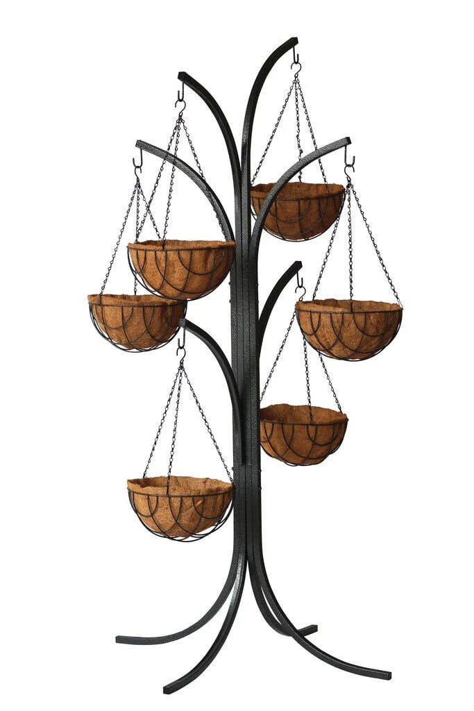Hanging Basket Stand Hammertone 6 Hanger 3 Hanging Basket Stand Hammertone 6 Hanger