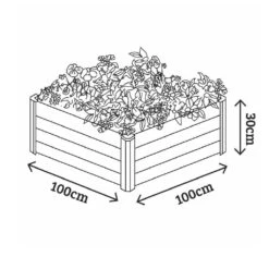 Organic Garden Co Square Raised Garden Bed Zincalume 1000 X 1000 X 300mm -Plant Care Shop 6271183 2 37