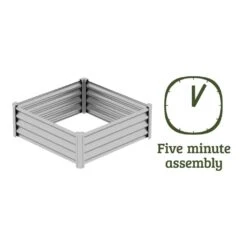 Organic Garden Co Square Raised Garden Bed Zincalume 1000 X 1000 X 300mm -Plant Care Shop 6271183 3 37