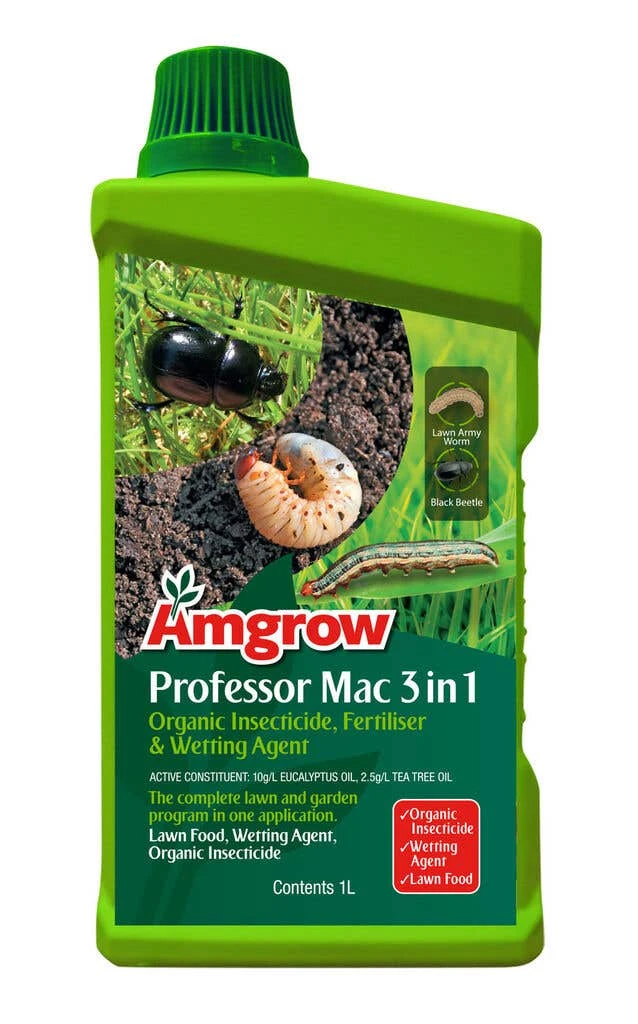 Amgrow Lawn Insecticide Organic 3-in-1 Professor Mac 1L 3 Amgrow Lawn Insecticide Organic 3-in-1 Professor Mac 1L