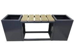Planter Box With Seat Charcoal