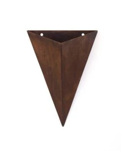 Garden Trend Metal Cone Wall Planter Rust Finish