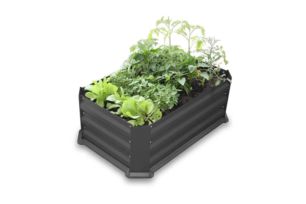Patio Garden Bed With Base Charcoal 800 X 500 X 300mm 3 Patio Garden Bed With Base Charcoal 800 X 500 X 300mm