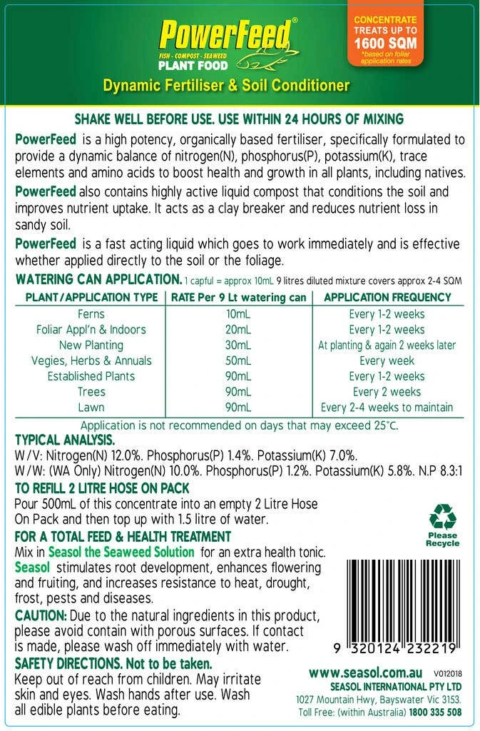 Seasol PowerFeed Fertiliser Concentrate 8L 4 Seasol PowerFeed Fertiliser Concentrate 8L - Image 2