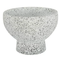 Planter Pot Melanie 19.5x14.5cm White Terrazzo Look