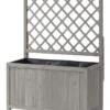 Takasho Planter Box Wooden Trellis Grey Wash 900mm 2 Takasho Planter Box Wooden Trellis Grey Wash 900mm -Plant Care Shop 6875389 0