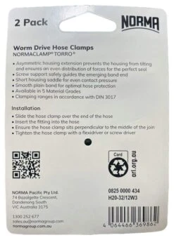 Norma Worm Drive Hose Clamps Torro BW 20-32mm W3 12mm - 2 Pack -Plant Care Shop 6894083 2 1