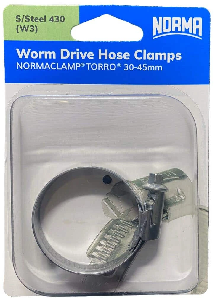 Norma Worm Drive Hose Clamps Torro BW 30-45mm W3 12mm 4 Norma Worm Drive Hose Clamps Torro BW 30-45mm W3 12mm - Image 2