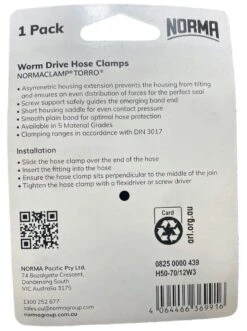 Norma Worm Drive Hose Clamps Torro BW 50-70mm W3 12mm 7 Norma Worm Drive Hose Clamps Torro BW 50-70mm W3 12mm -Plant Care Shop 6894133 2 1