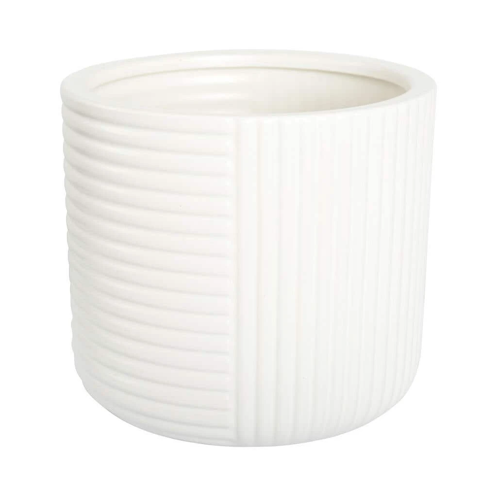 Planter Pot Shelby 20.2x18cm White 3 Planter Pot Shelby 20.2x18cm White