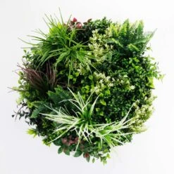 Mixed Leaf Slimline UV Resistant Artificial Wall Disc White 600mm