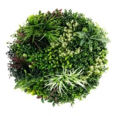Mixed Leaf Slimline UV Resistant Artificial Wall Disc White 800mm