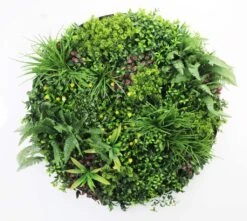Country Fern Slimline UV Resistant Artificial Wall Disc Black 1m