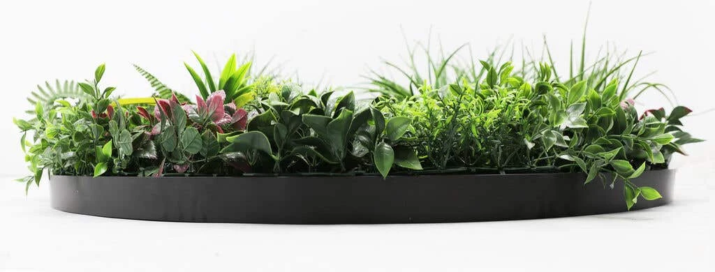 Country Fern Slimline UV Resistant Artificial Wall Disc Black 1m 5 Country Fern Slimline UV Resistant Artificial Wall Disc Black 1m - Image 3