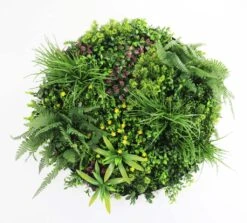 Country Fern Slimline UV Resistant Artificial Wall Disc White 800mm
