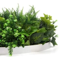 Fern & Ivy Slimline UV Resistant Artificial Wall Disc White 600mm -Plant Care Shop 7029960 6 5