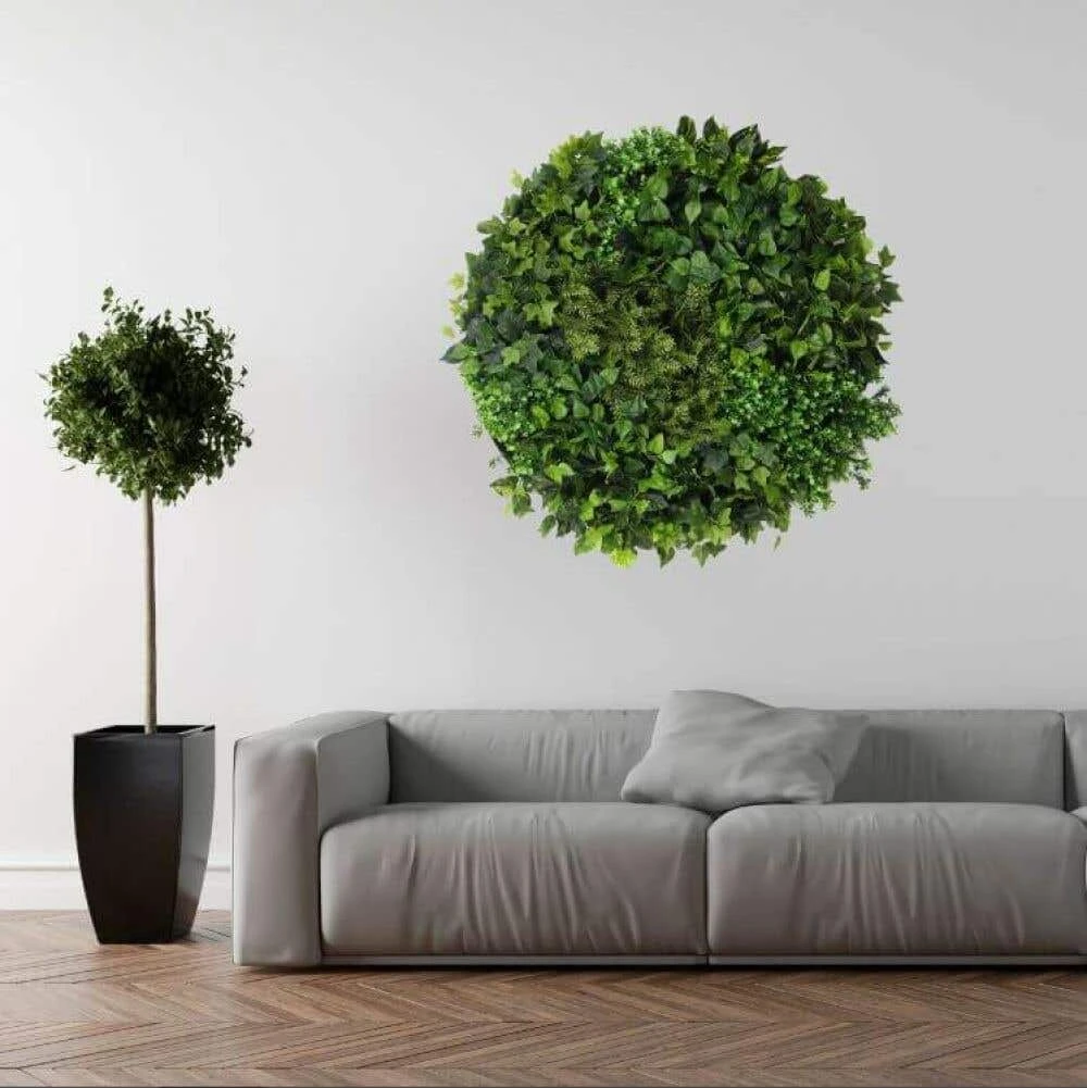 Fern & Ivy Slimline UV Resistant Artificial Wall Disc White 1m 4 Fern & Ivy Slimline UV Resistant Artificial Wall Disc White 1m - Image 2