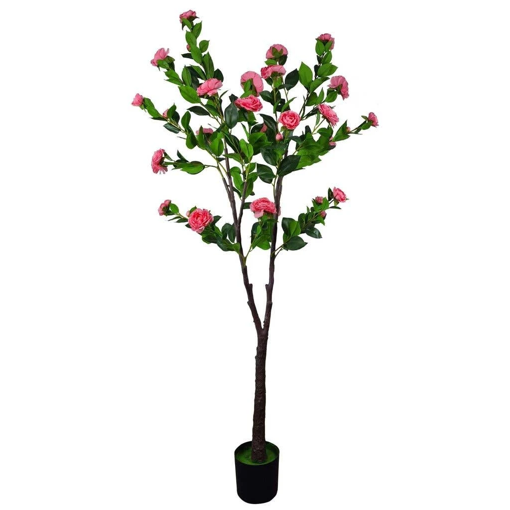 Pink Flowering Artificial Camellia Tree 1.8m 6 Pink Flowering Artificial Camellia Tree 1.8m - Image 4