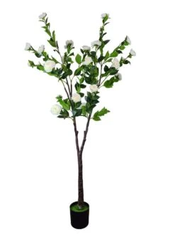 White Flowering Artificial Camellia Tree 1.8m