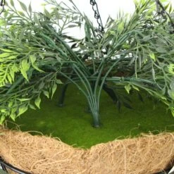 Mixed Fern Coco Fibre Artificial Hanging Basket UV Resistant 1.35m 16 Mixed Fern Coco Fibre Artificial Hanging Basket UV Resistant 1.35m -Plant Care Shop 7030067 6 5