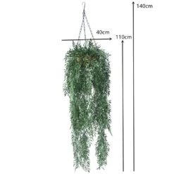 Artificial Fern Hanging Basket UV Resistant 110cm -Plant Care Shop 7030141 4 1