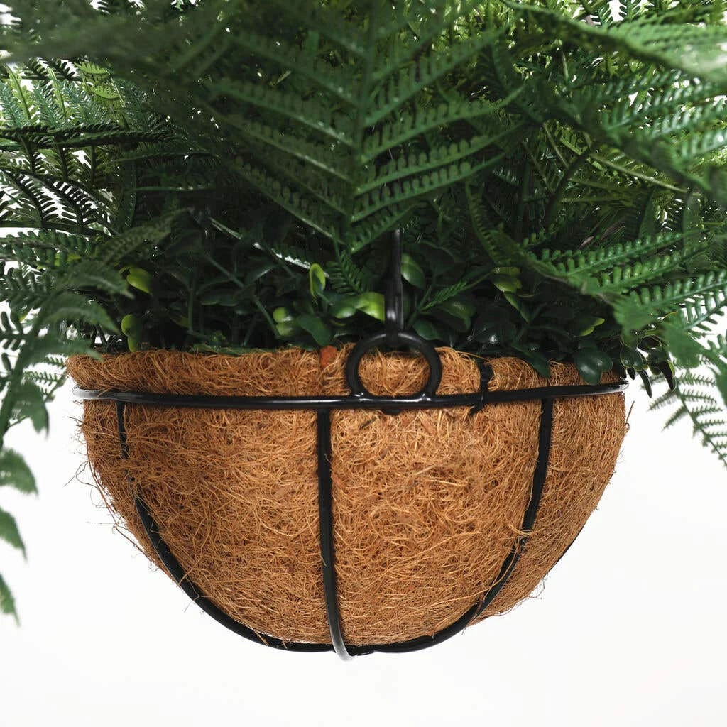 Fern Coco Fibre Artificial Hanging Basket UV Resistant 550mm 4 Fern Coco Fibre Artificial Hanging Basket UV Resistant 550mm - Image 2