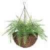 Artificial Fern UV Resistant Woven Hanging Basket