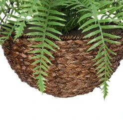 Artificial Fern UV Resistant Woven Hanging Basket -Plant Care Shop 7030166 2 5