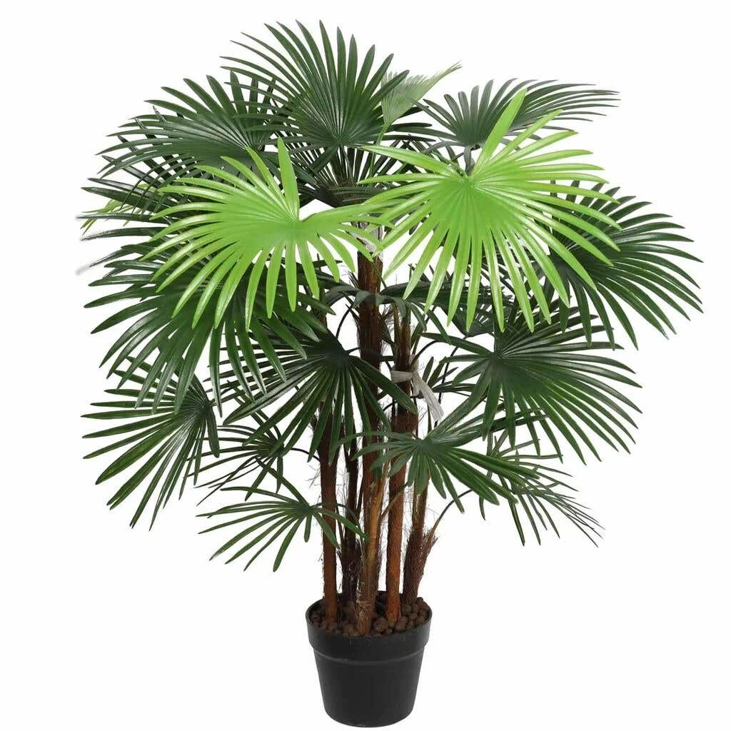 Artificial Wide Leaf Fan Palm Tree 900mm 3 Artificial Wide Leaf Fan Palm Tree 900mm