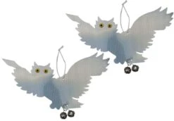 Work Force Bird Deterrent Reflective Owls - 2 Piece